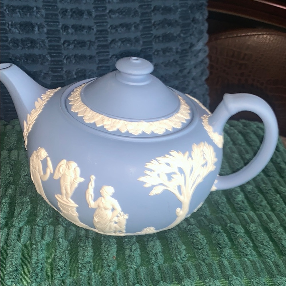 Wedgwood Blue and Cream Teapot